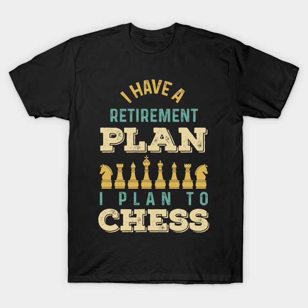 Chess pensioner gift pension T-Shirt by QQdesigns